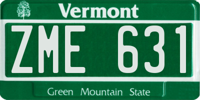 VT license plate ZME631