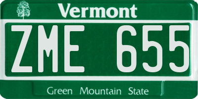 VT license plate ZME655