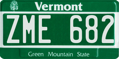 VT license plate ZME682