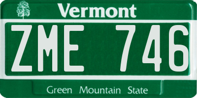 VT license plate ZME746