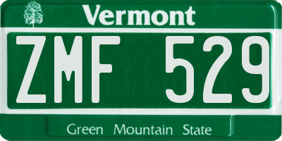 VT license plate ZMF529