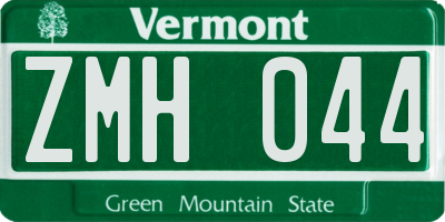 VT license plate ZMH044