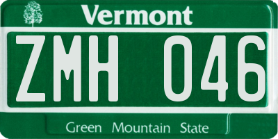 VT license plate ZMH046
