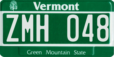 VT license plate ZMH048