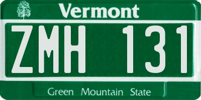 VT license plate ZMH131