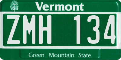 VT license plate ZMH134
