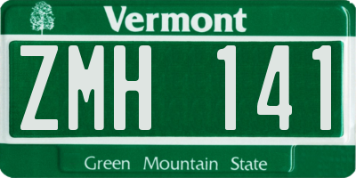 VT license plate ZMH141