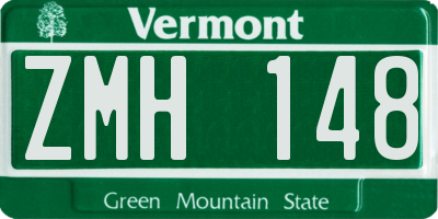 VT license plate ZMH148