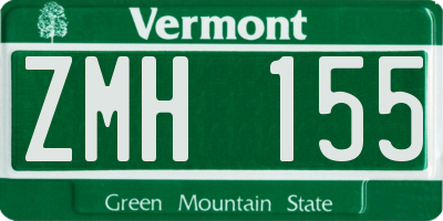 VT license plate ZMH155