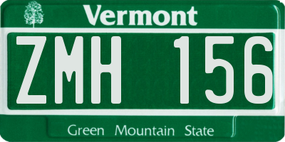 VT license plate ZMH156