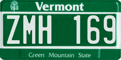 VT license plate ZMH169
