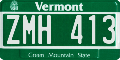 VT license plate ZMH413