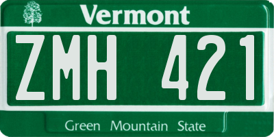 VT license plate ZMH421