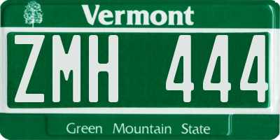 VT license plate ZMH444