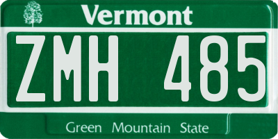 VT license plate ZMH485