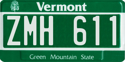 VT license plate ZMH611