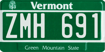 VT license plate ZMH691
