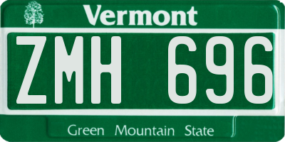 VT license plate ZMH696