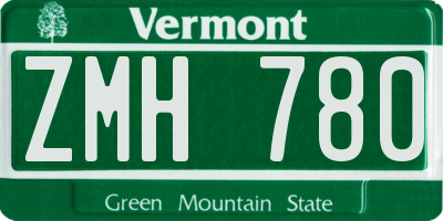 VT license plate ZMH780
