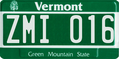 VT license plate ZMI016