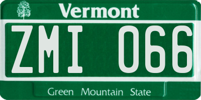 VT license plate ZMI066