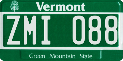 VT license plate ZMI088