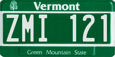 VT license plate ZMI121