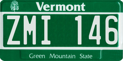 VT license plate ZMI146