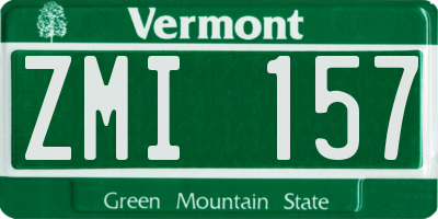 VT license plate ZMI157