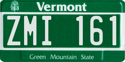 VT license plate ZMI161