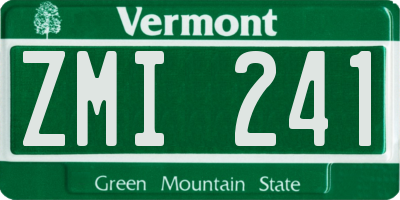 VT license plate ZMI241