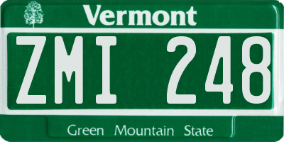 VT license plate ZMI248