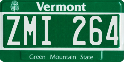 VT license plate ZMI264