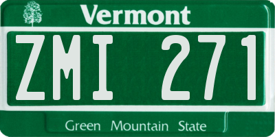 VT license plate ZMI271