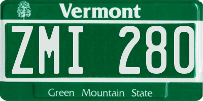 VT license plate ZMI280
