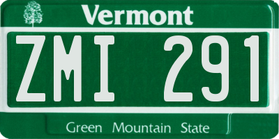 VT license plate ZMI291