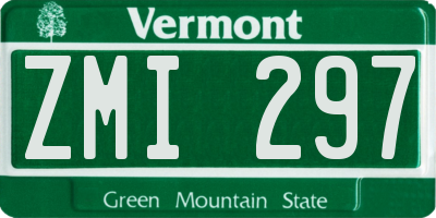 VT license plate ZMI297