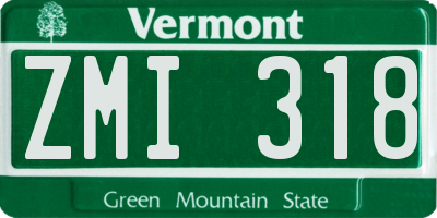VT license plate ZMI318