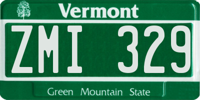 VT license plate ZMI329
