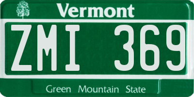 VT license plate ZMI369