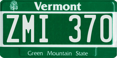 VT license plate ZMI370