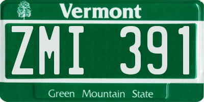 VT license plate ZMI391