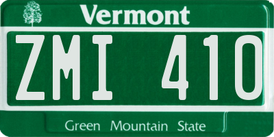 VT license plate ZMI410