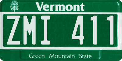 VT license plate ZMI411