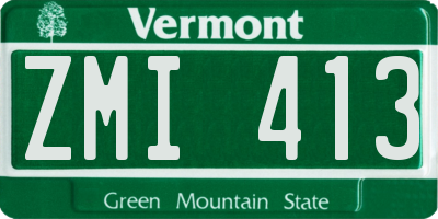 VT license plate ZMI413