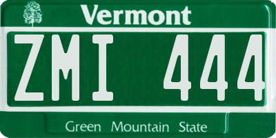 VT license plate ZMI444
