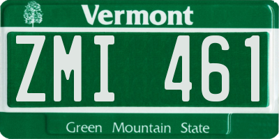 VT license plate ZMI461