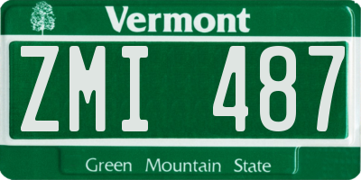 VT license plate ZMI487