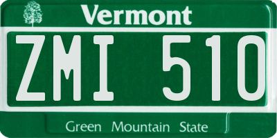 VT license plate ZMI510