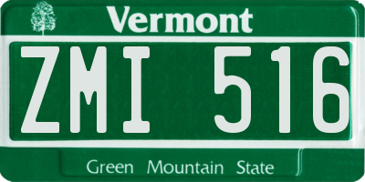 VT license plate ZMI516